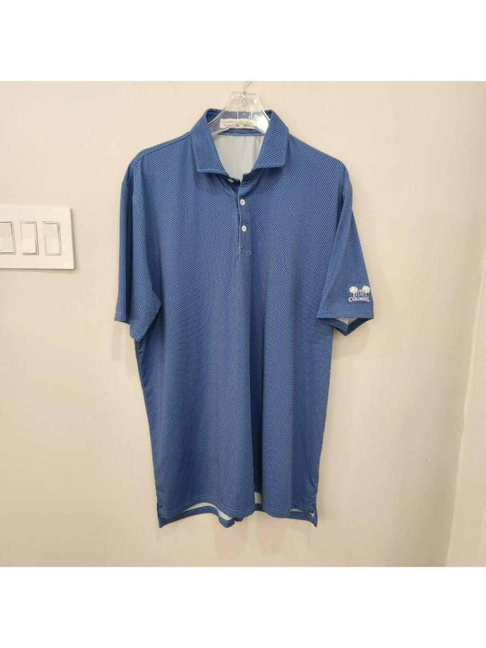 Holderness & Bourne Polo Golf Shirt Mens XL Blue The Byrd Colonial Golf Course